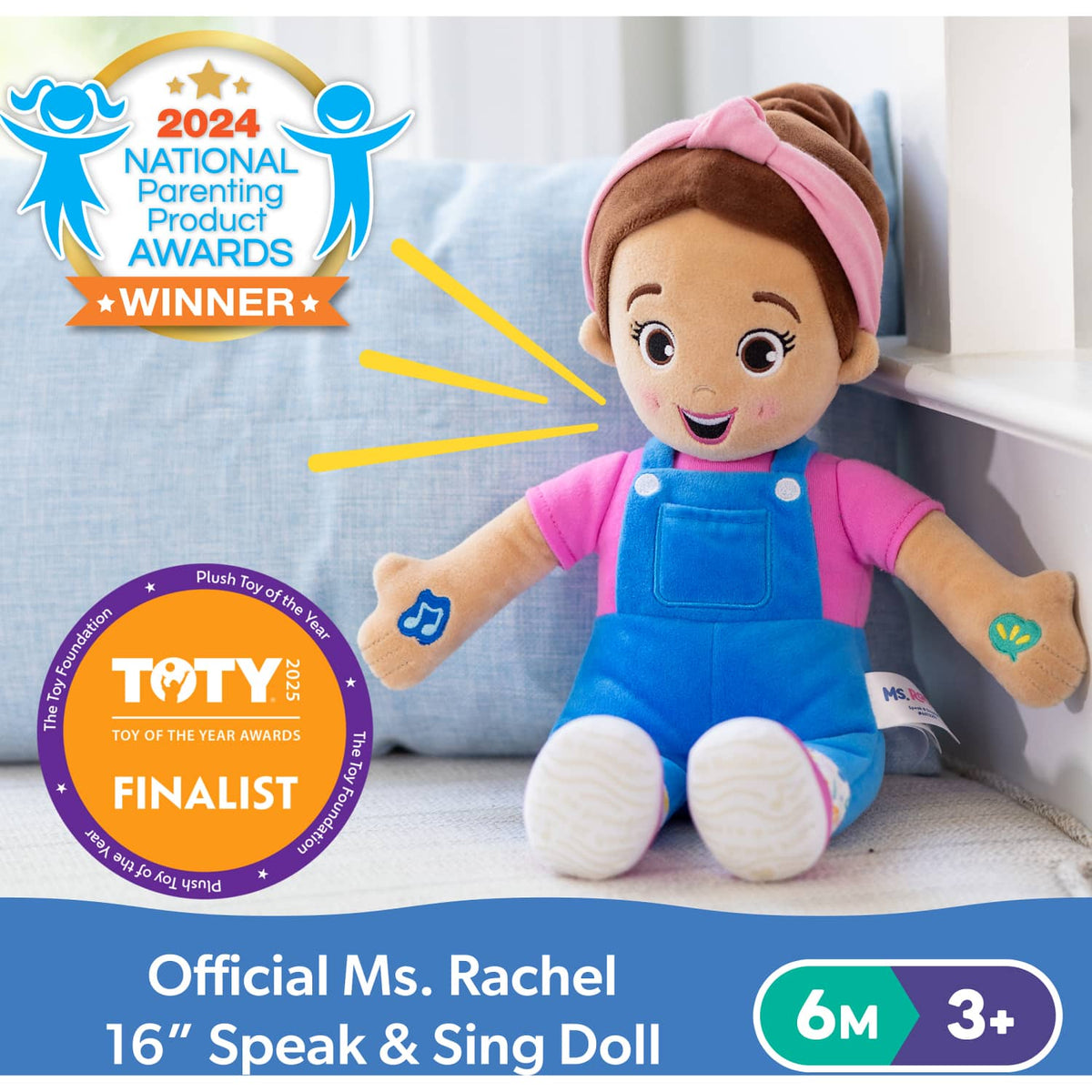 Ms. Rachel - Speak & Sing 16-inch Doll With 4 Songs & 16 Phrases