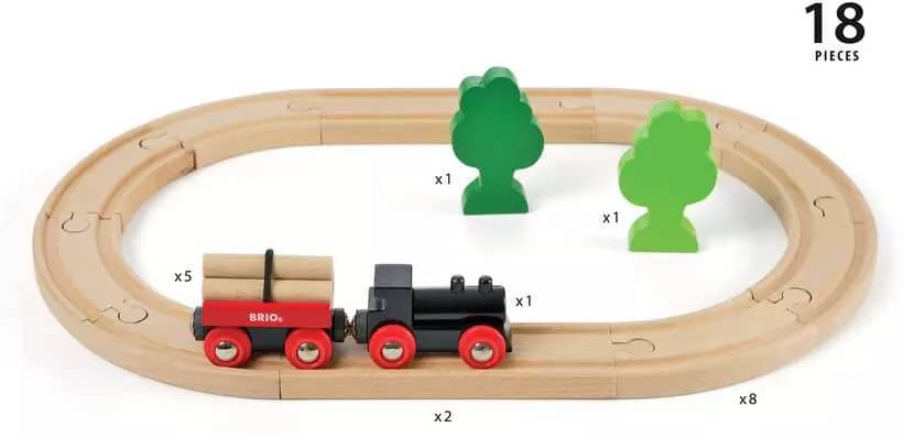 BRIO Classic - Wooden Little Forest Train Set 18pce