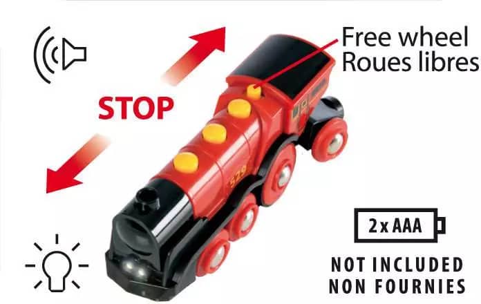 BRIO World - Mighty Red Action Locomotive Train
