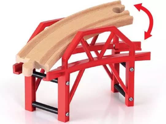 BRIO World - Wooden Curved Bridge 4pce