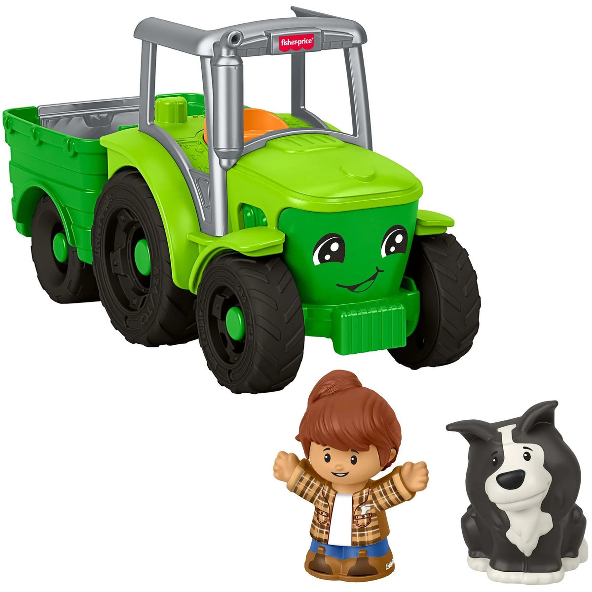 Fisher-Price - Little People Push & Play Tractor Figurine Playset - Mattel