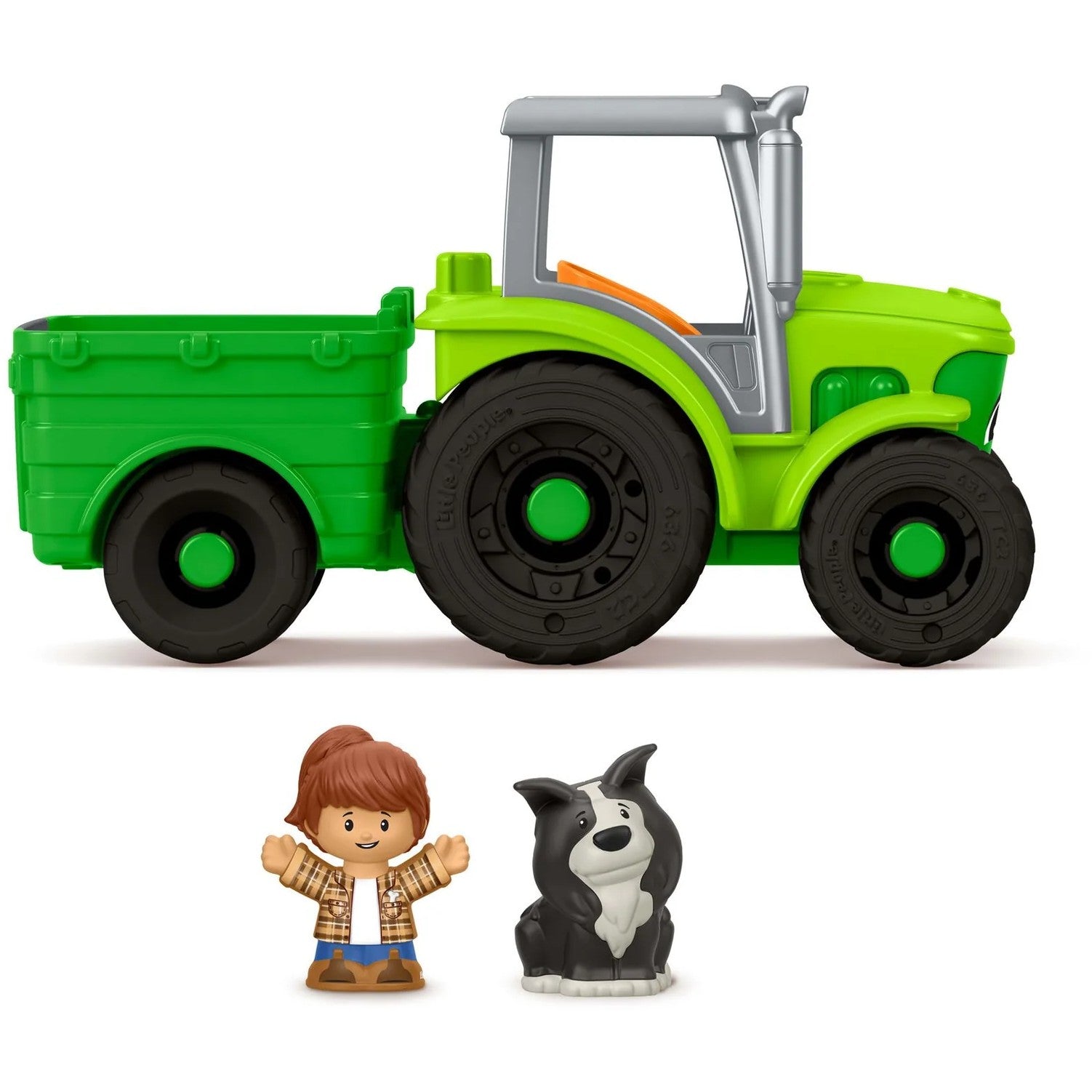 Fisher-Price - Little People Push & Play Tractor Figurine Playset - Mattel