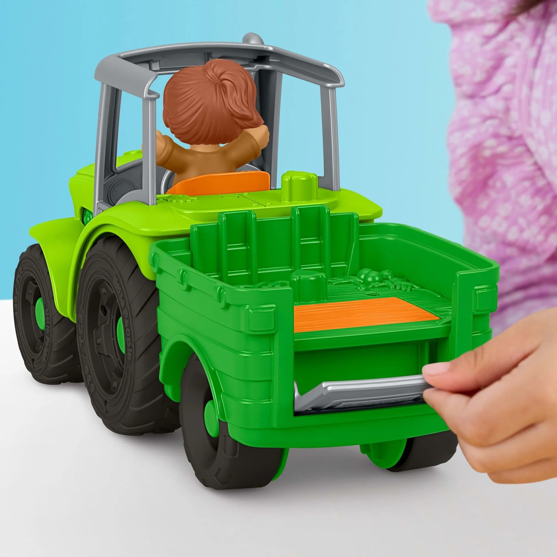Fisher-Price - Little People Push & Play Tractor Figurine Playset - Mattel