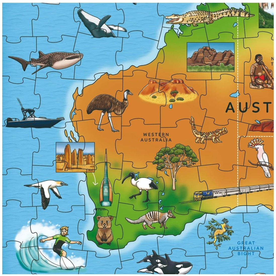 Orchard Toys - Map of Australia & New Zealand Jigsaw Puzzle 150 Pieces