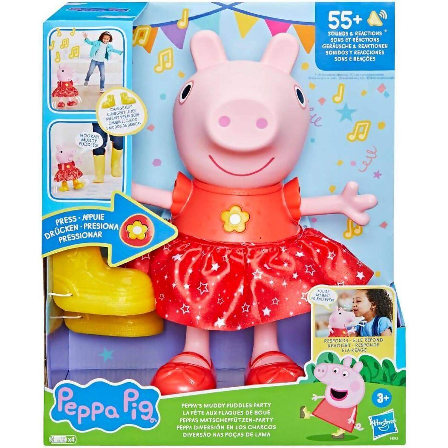 Peppa Pig - Peppa s Muddy Puddles Party Doll Musical Toy - Hasbro