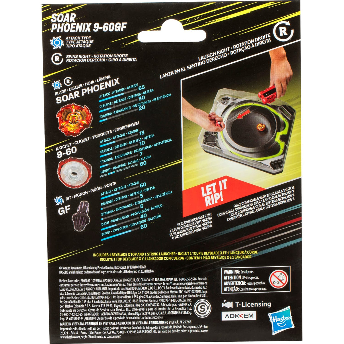 BEYBLADE X - Soar Phoenix 9-60gf Deluxe String Launcher Set