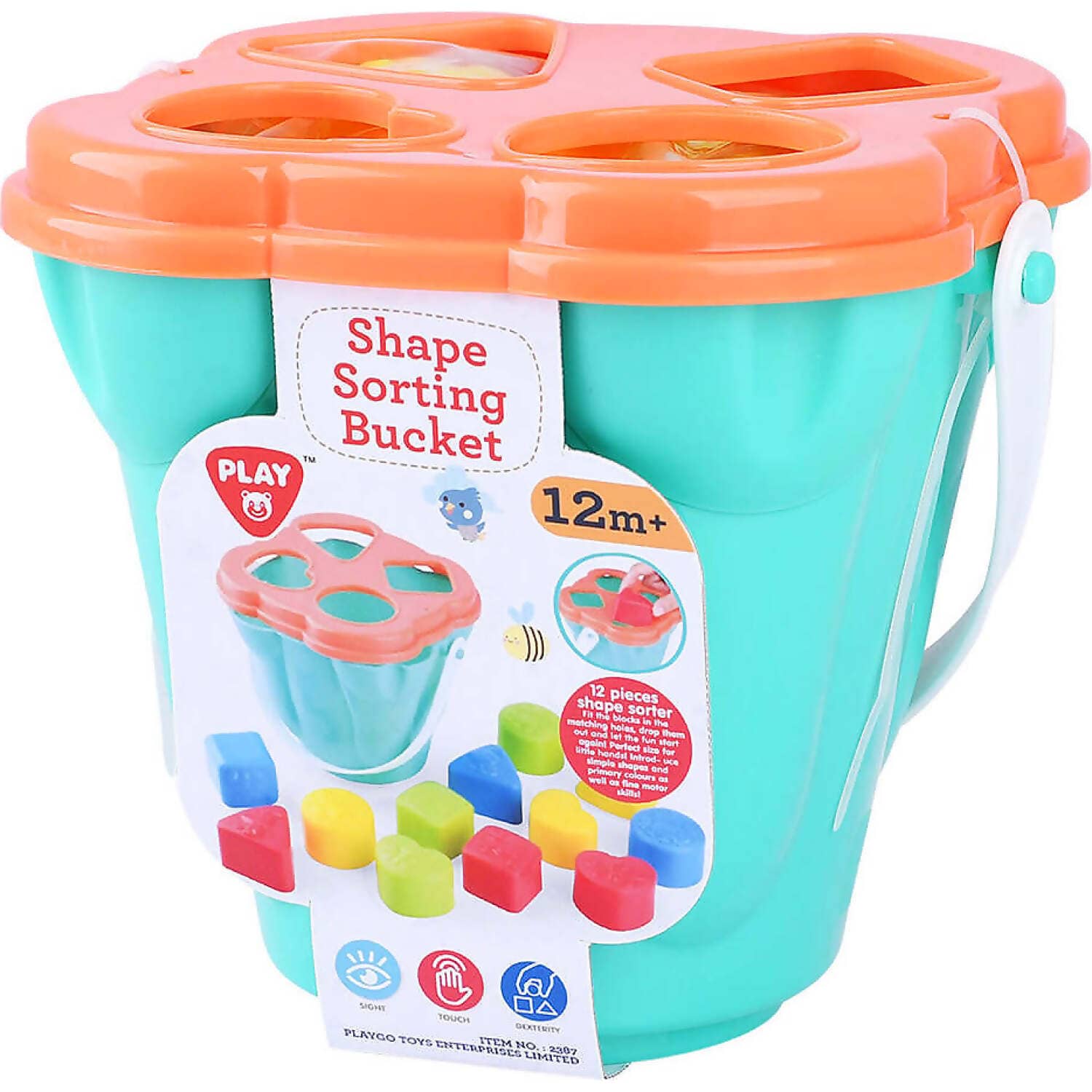 Playgo Toys Ent. Ltd - Shape Sorting Bucket 12 Piece