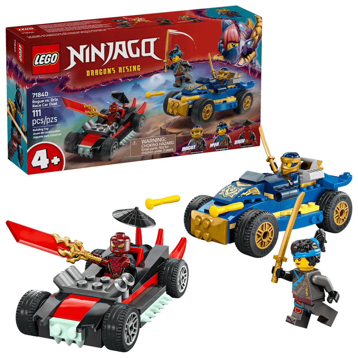 LEGO® 71840 Rogue vs. Drix Race Car Duel - NINJAGO® 4+