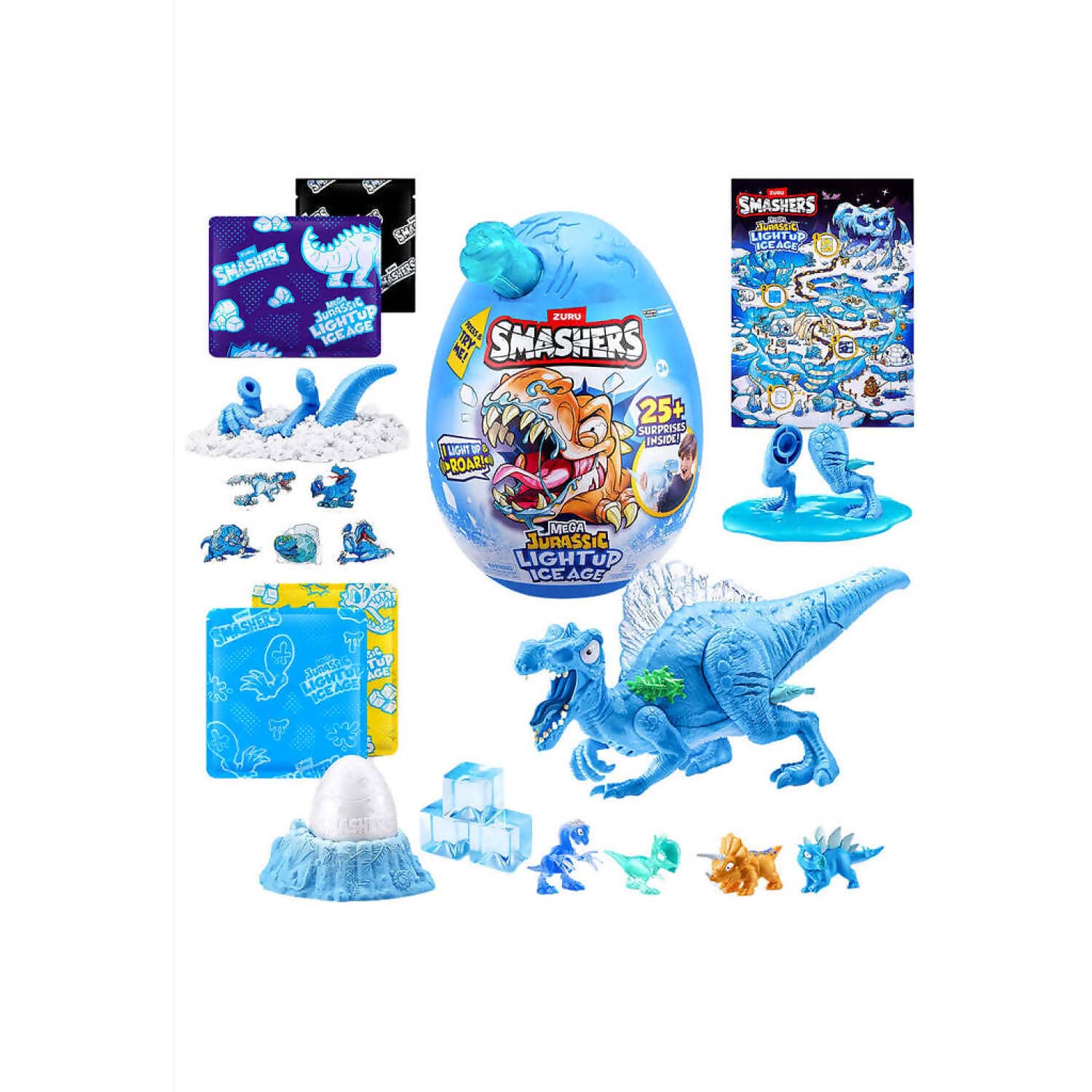 ZURU - Smashers Mega Jurassic Light Up Ice Age Egg Series 1