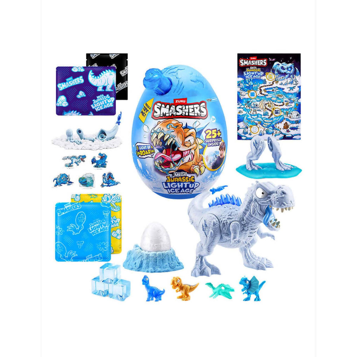 ZURU - Smashers Mega Jurassic Light Up Ice Age Egg Series 1