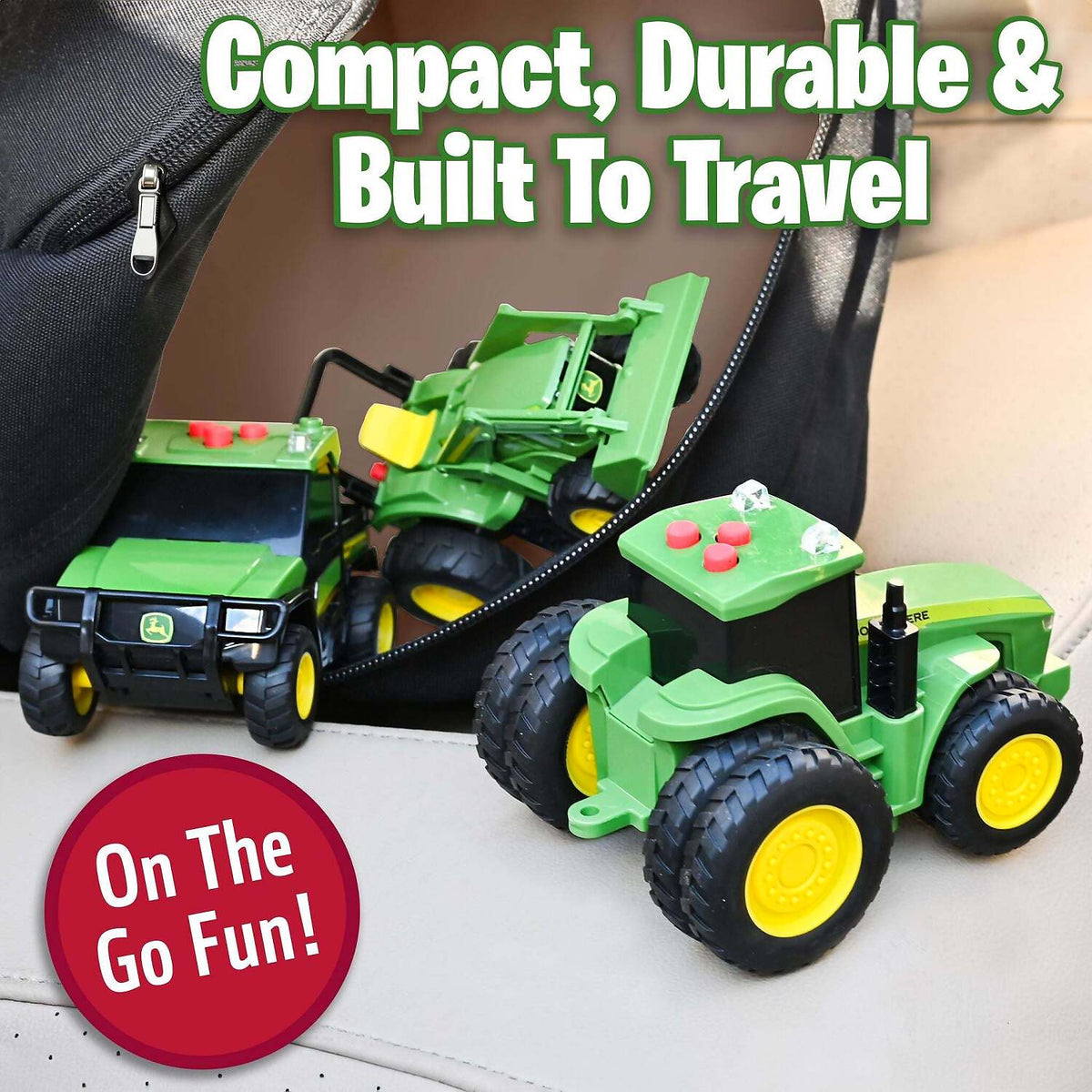 John Deere - Kids - Mini Farm Vehicles 3 Pack  with Lights & Sounds!
