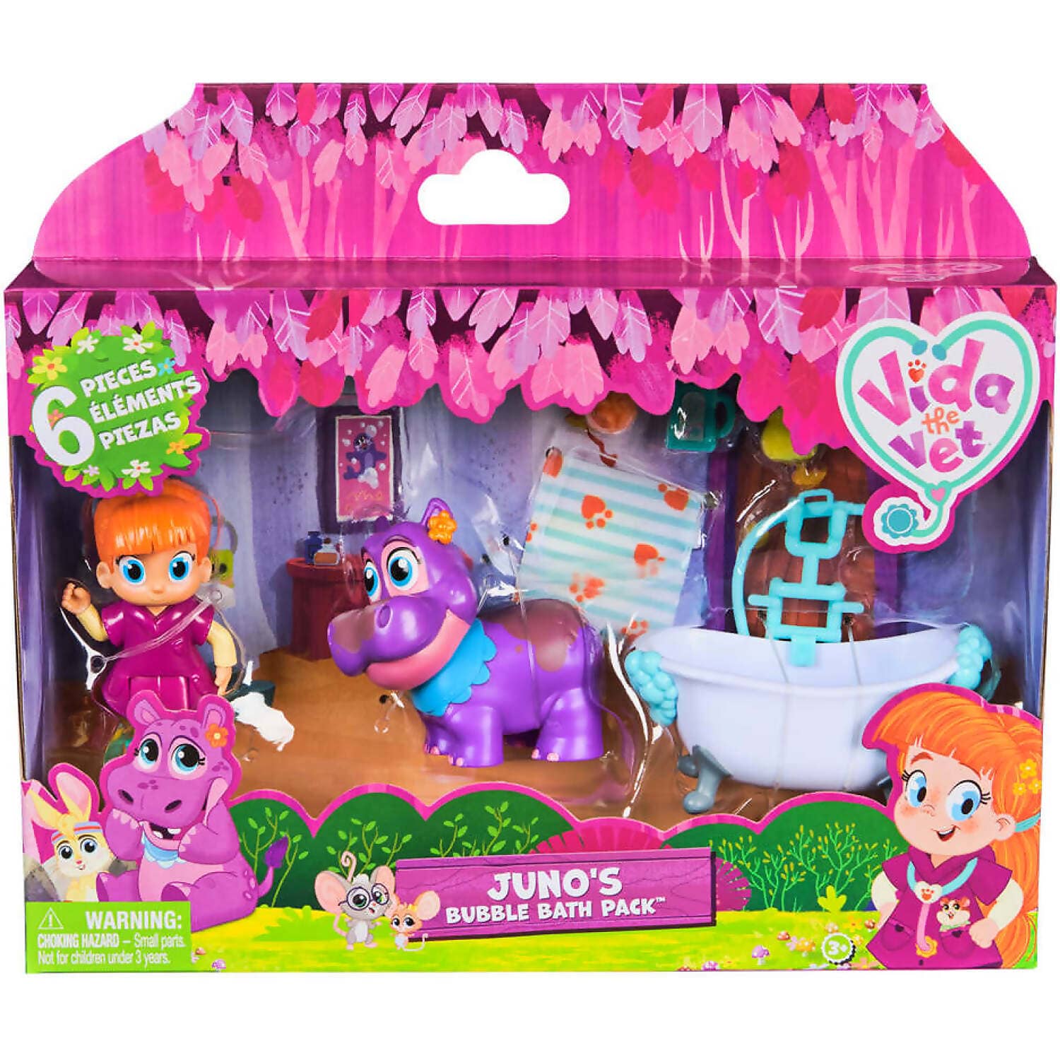 Vida The Vet - Vida & Junos Bubble Bath Pack Animal Playset - Spin Master
