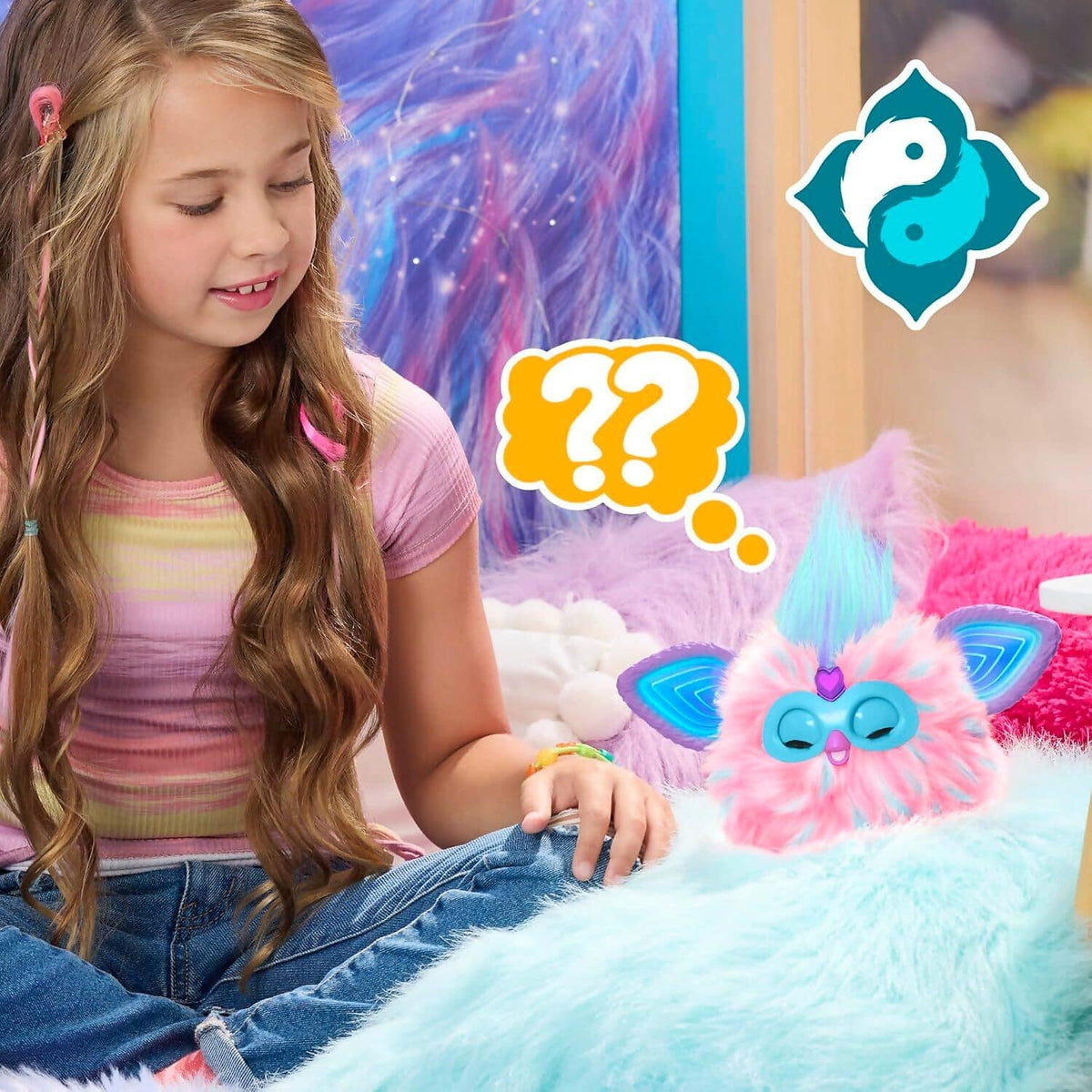 Furby - Cotton Candy Pink & Blue Interactive Plush - Hasbro