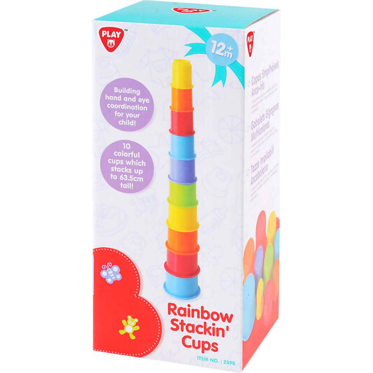 Playgo Toys Ent. Ltd - Rainbow Stackin' Cups 10 Pieces