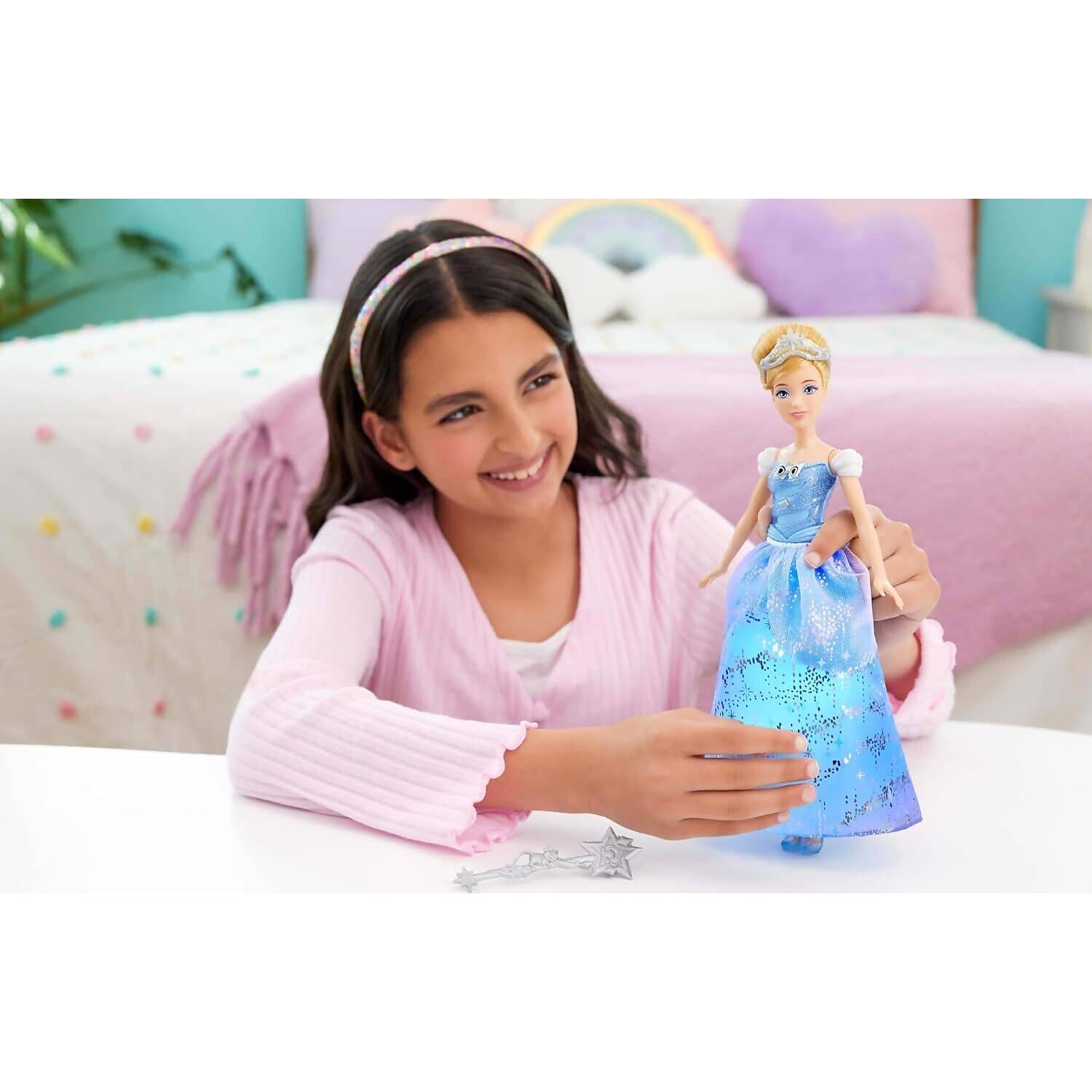 Disney - Princess - Enchanted Ballgown Cinderella Sounds & Magic Wand Activation - Mattel