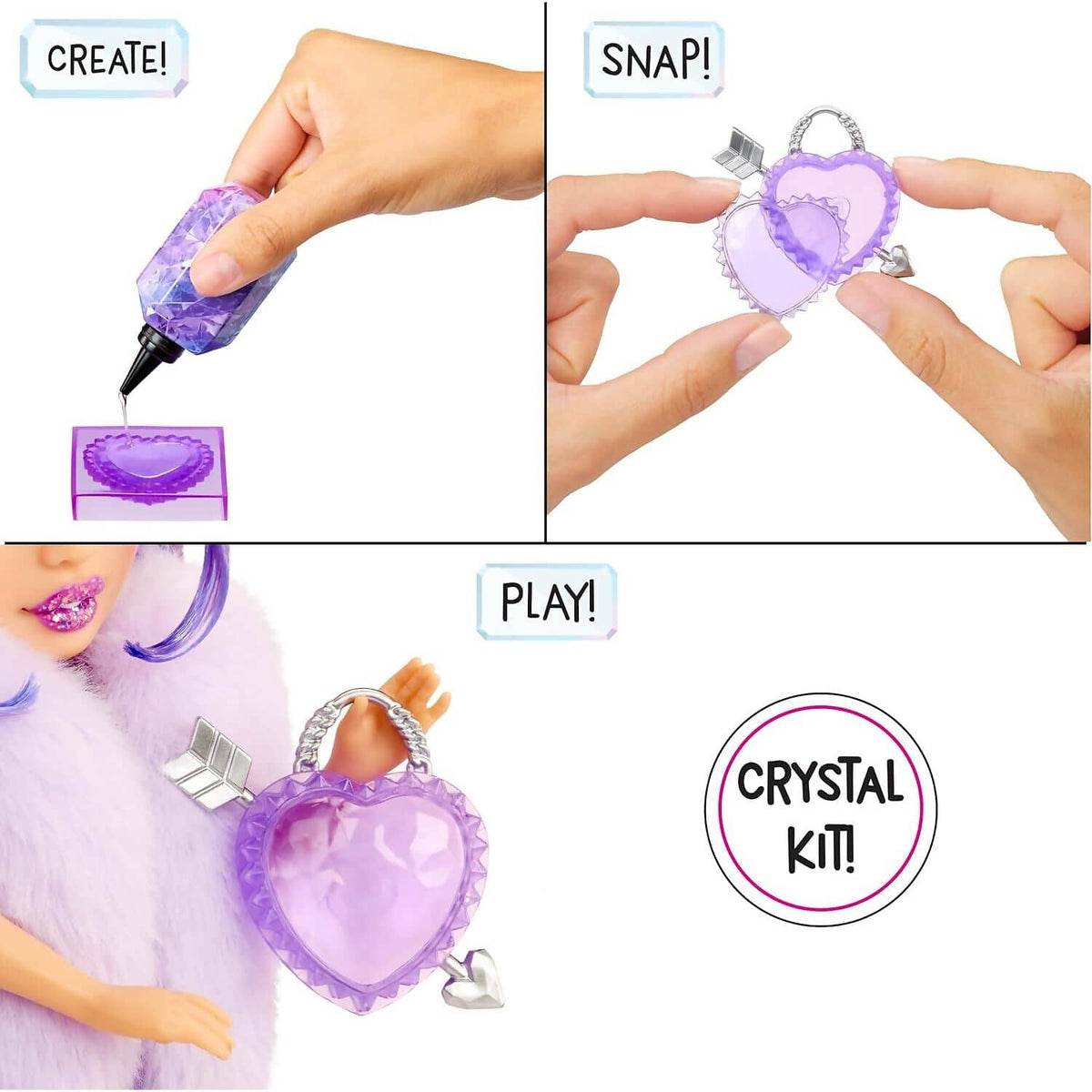 Rainbow High - Creative Crystals Violet Willow 28cm Fashion Doll & Accessories DIY