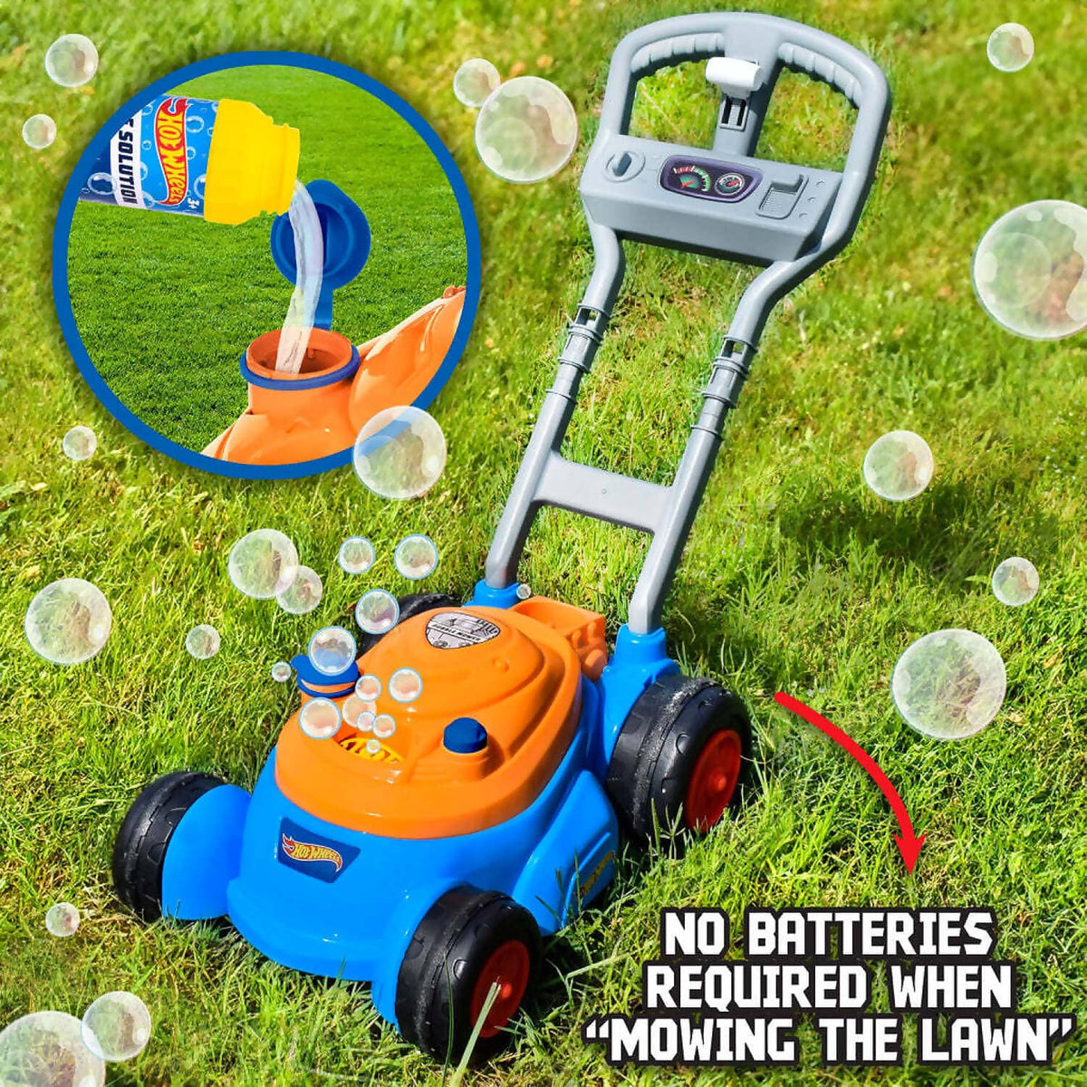 Hot Wheels - Bubble N Go Mower With Bubble Mix