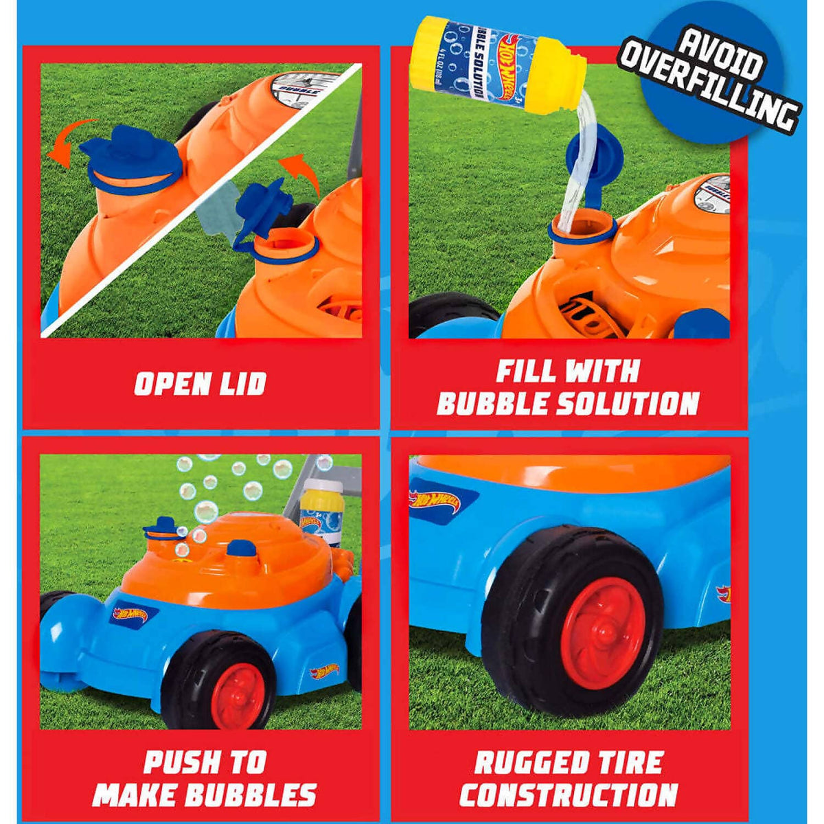 Hot Wheels - Bubble N Go Mower With Bubble Mix