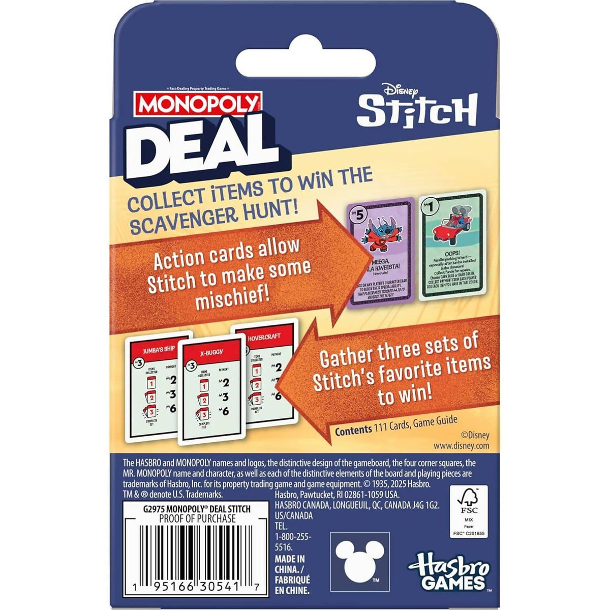 Monopoly - Deal - Disney Stitch Edition Card Game - Hasbro