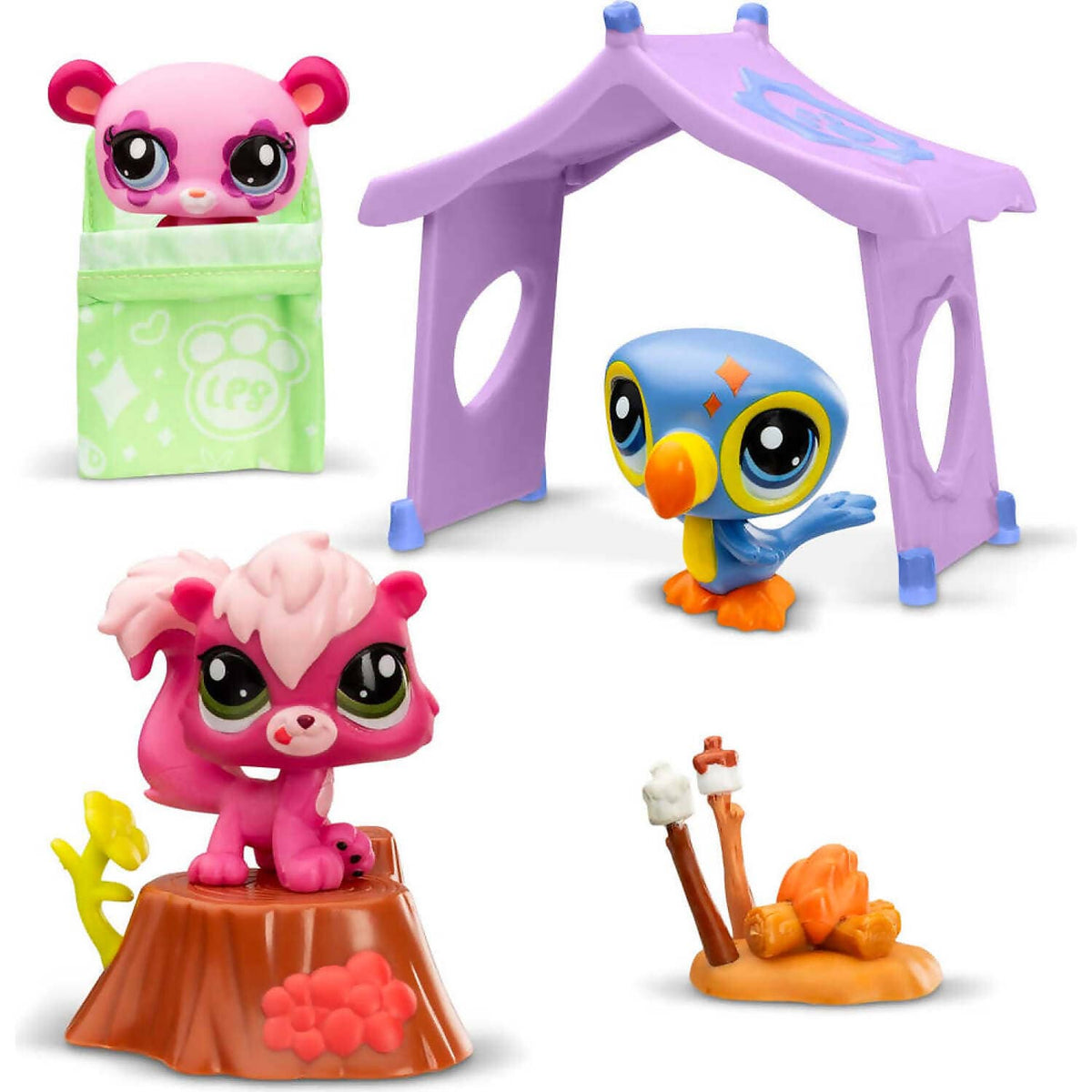 Littlest Pet Shop - Camping Set 3 Pack  Figurine Playset