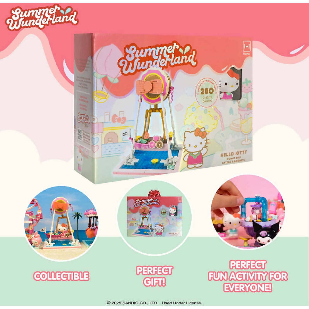 Hello Kitty - and Friends - YuMe Blocks Summer Wunderland - Hello Kitty Donut Ship 280 Pieces