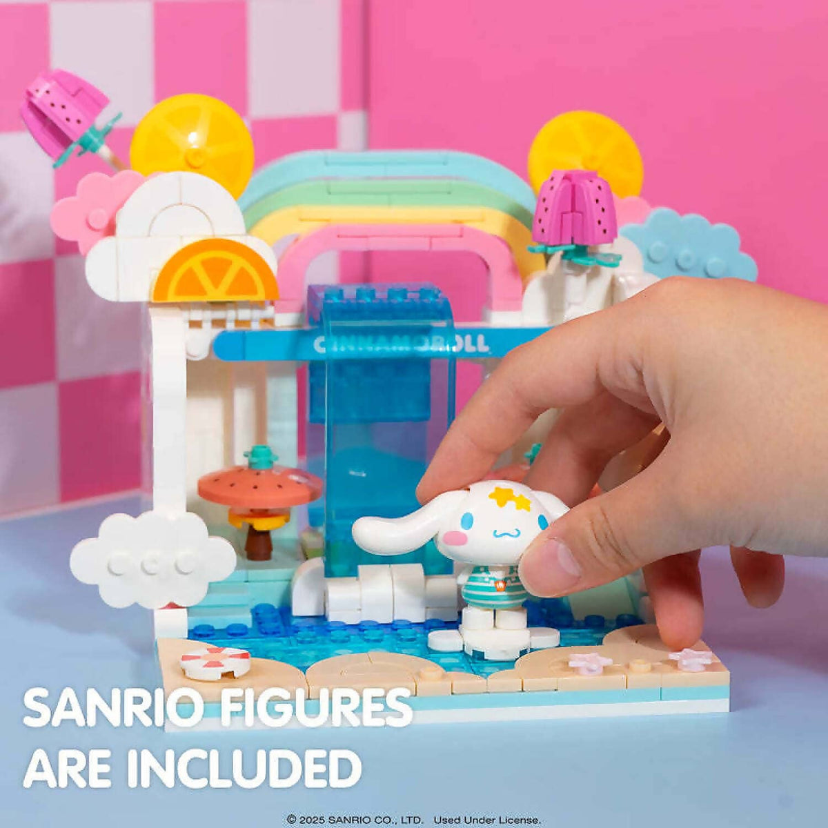 Hello Kitty - and Friends - YuMe Blocks Summer Wunderland - Cinnamoroll Wave Pool Cafe 398 Pieces