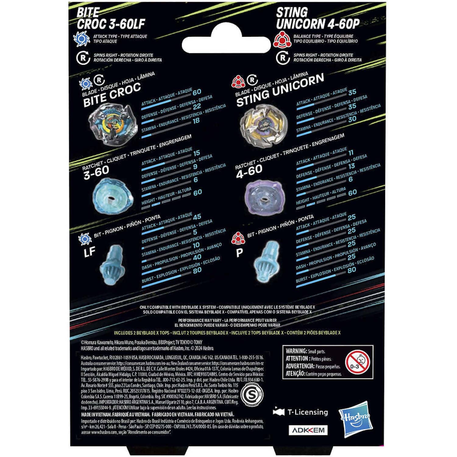 BEYBLADE X - Yell Kong 3-60GB and Helm Knight 5-80T Top Dual Pack Set