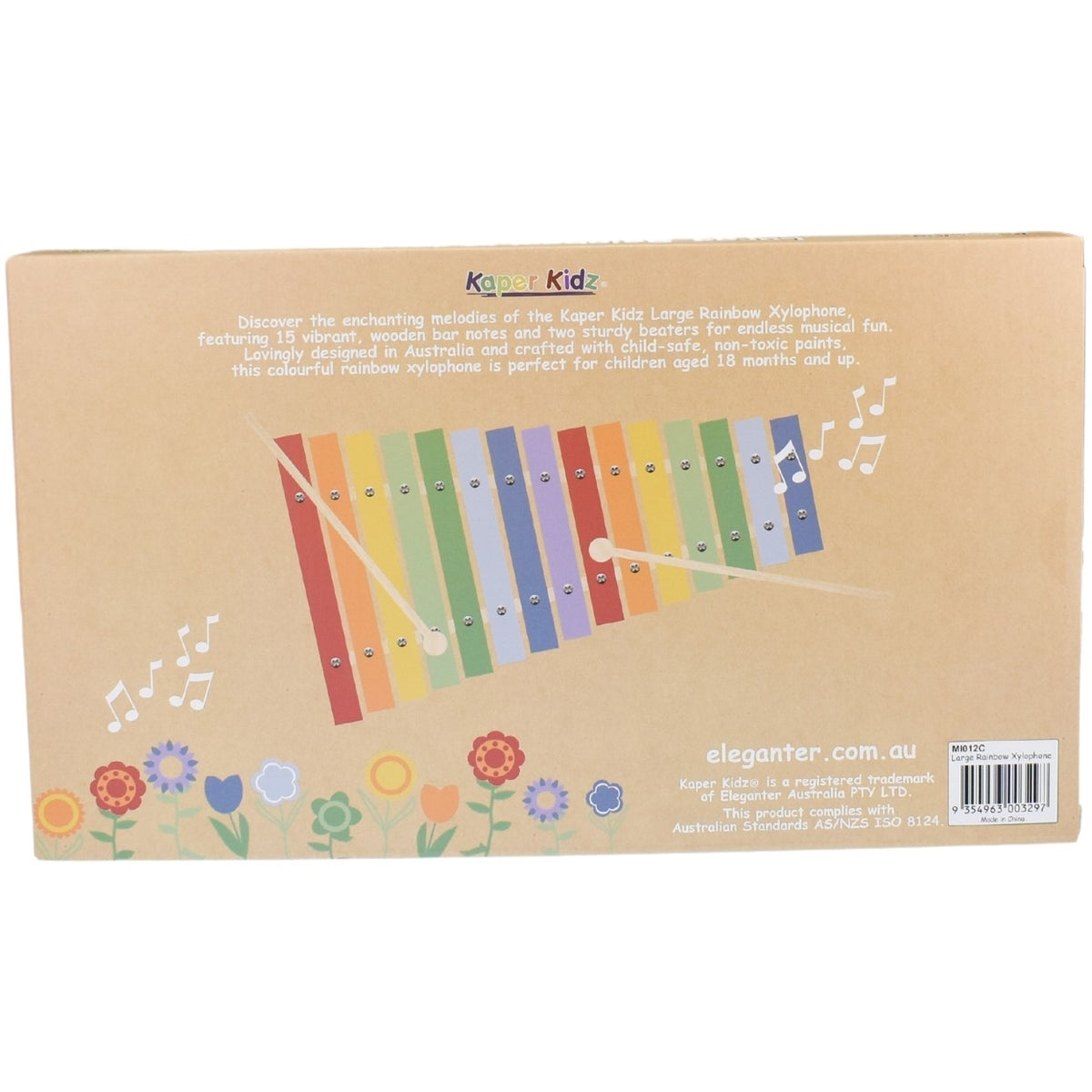 Kaper Kidz - Large Rainbow Xylophone 15 Bar Notes