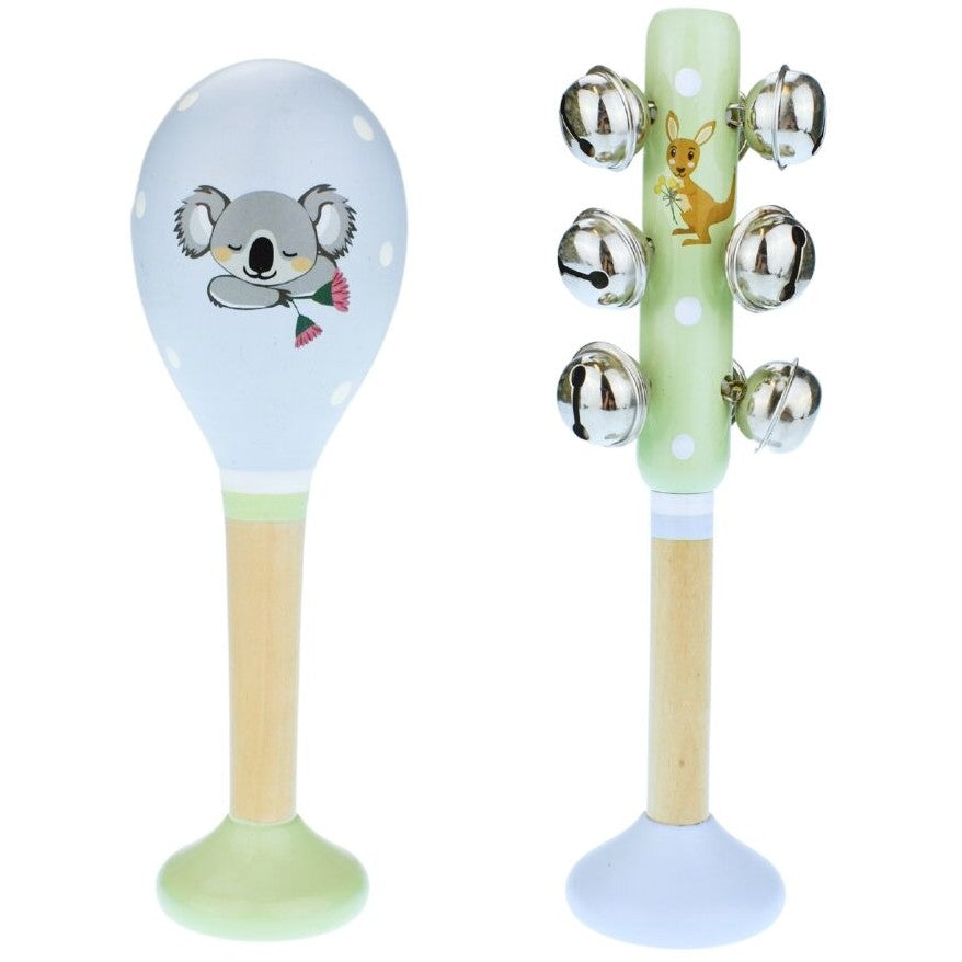 Koala Dream - Bush Buddies Australian Animals Maraca & Bell Stick Set