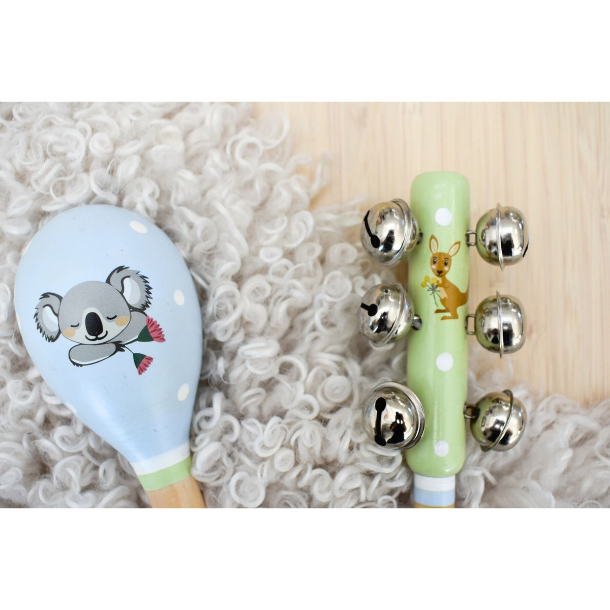 Koala Dream - Bush Buddies Australian Animals Maraca & Bell Stick Set