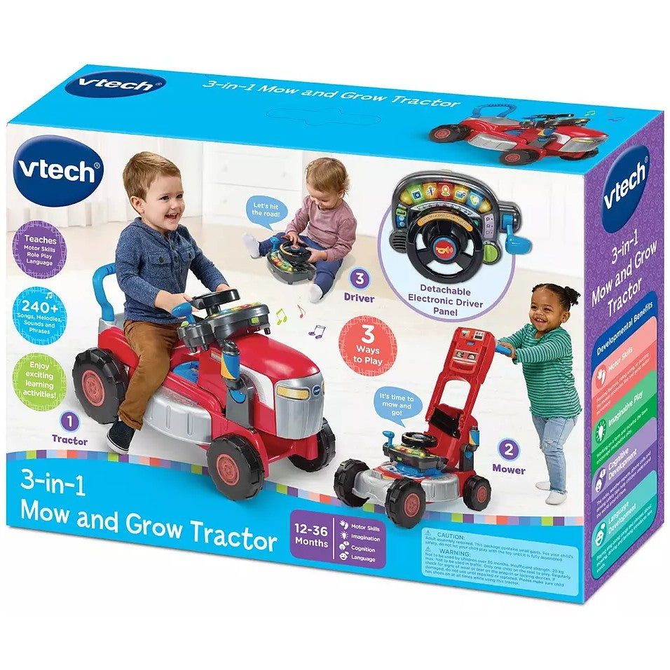 VTech - 3-in-1 Mow & Grow Tractor - Red