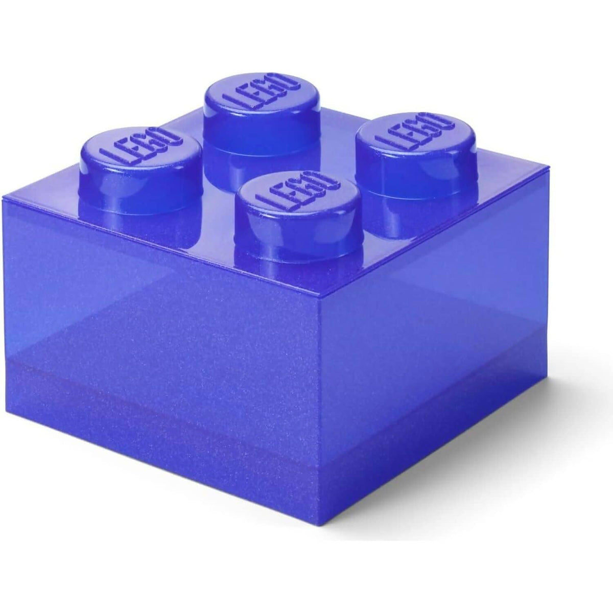LEGO® Storage Brick 4 Studs Top Lid Translucent Glitter Violet - Room Copenhagen