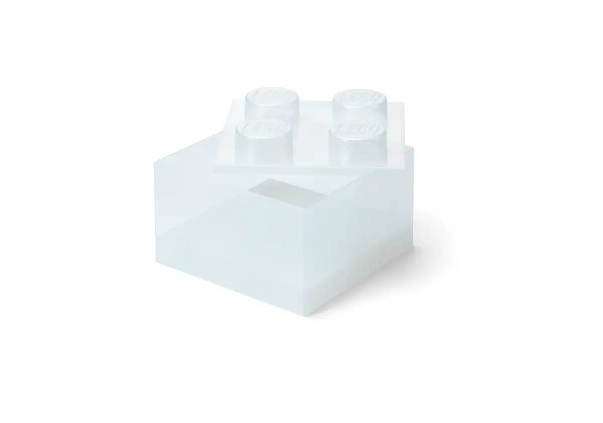 LEGO® Storage Brick 4 Studs Top Lid Translucent Glitter Clear - Room Copenhagen