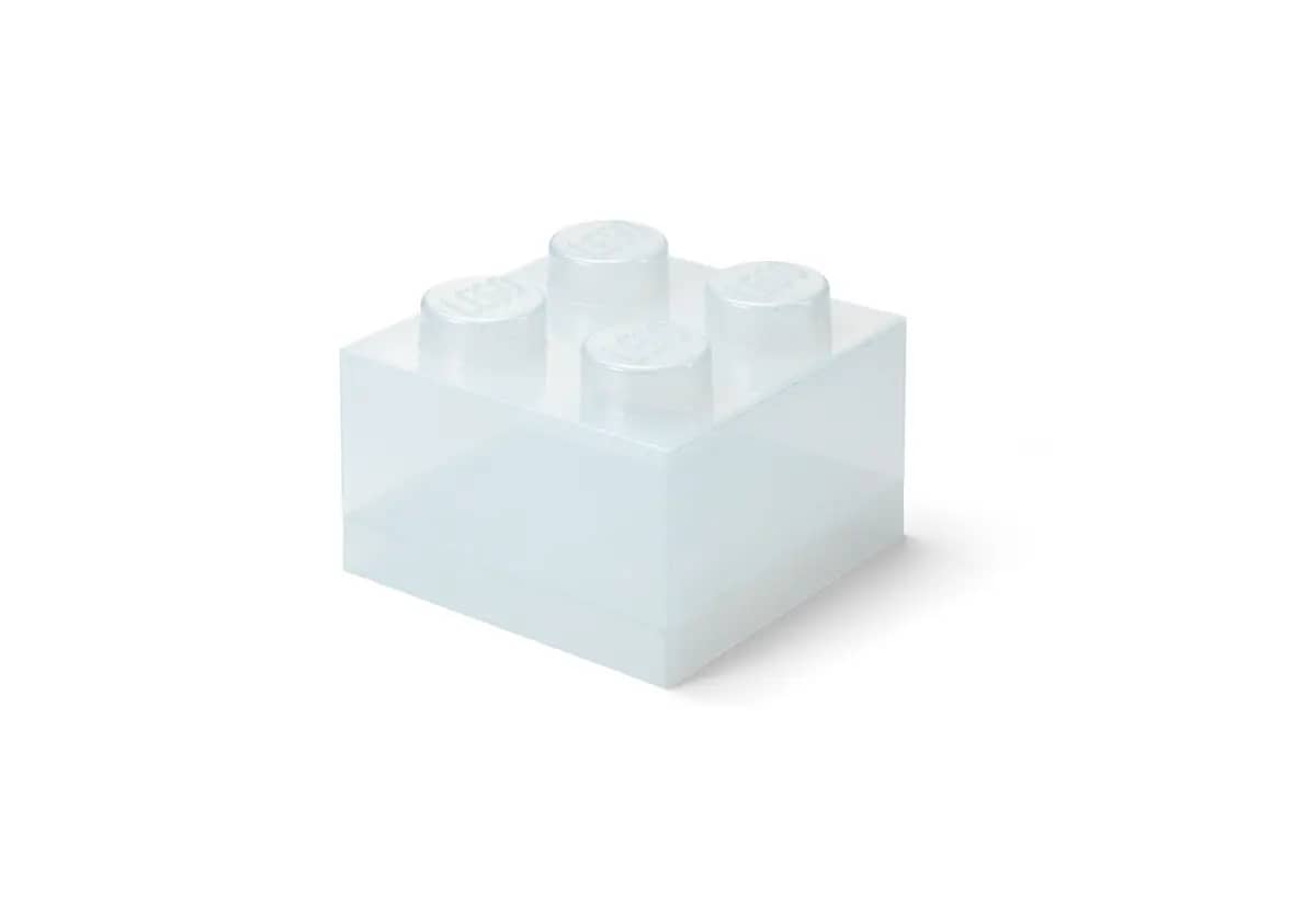 LEGO® Storage Brick 4 Studs Top Lid Translucent Glitter Clear - Room Copenhagen