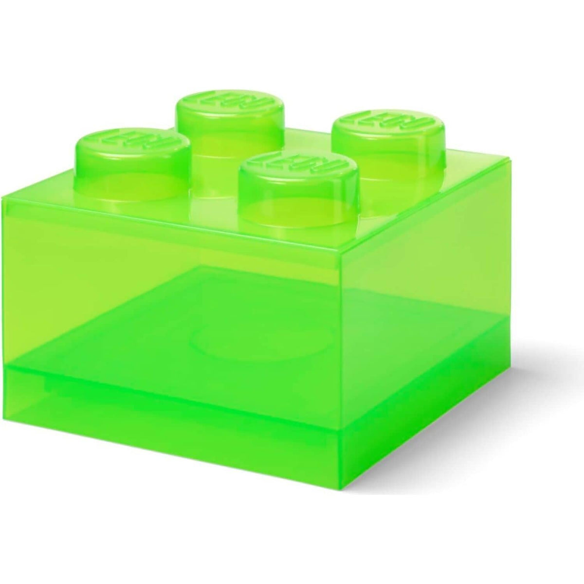 LEGO® Storage Brick 4 Studs Top Lid Translucent Green - Room Copenhagen