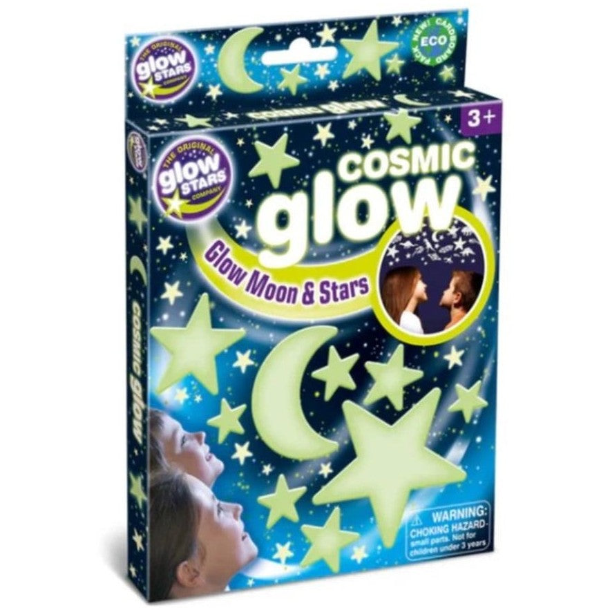 Brainstorm Toys - The Original Glowstars Company Glow in the Dark Cosmic Glow Moon & Stars