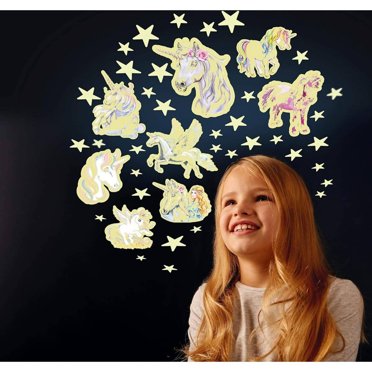 Brainstorm Toys - The Original Glowstars Company Glow in The Dark - Stars & Unicorns