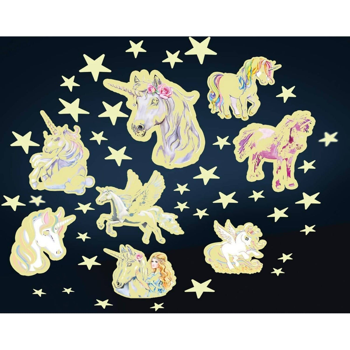 Brainstorm Toys - The Original Glowstars Company Glow in The Dark - Stars & Unicorns