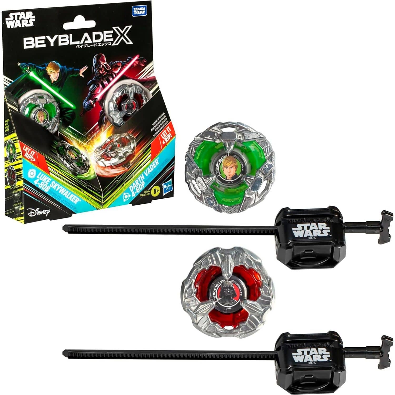 BEYBLADE X - Star Wars - Luke Skywalker 4-80B vs Darth Vader 4-60P Multipack Set