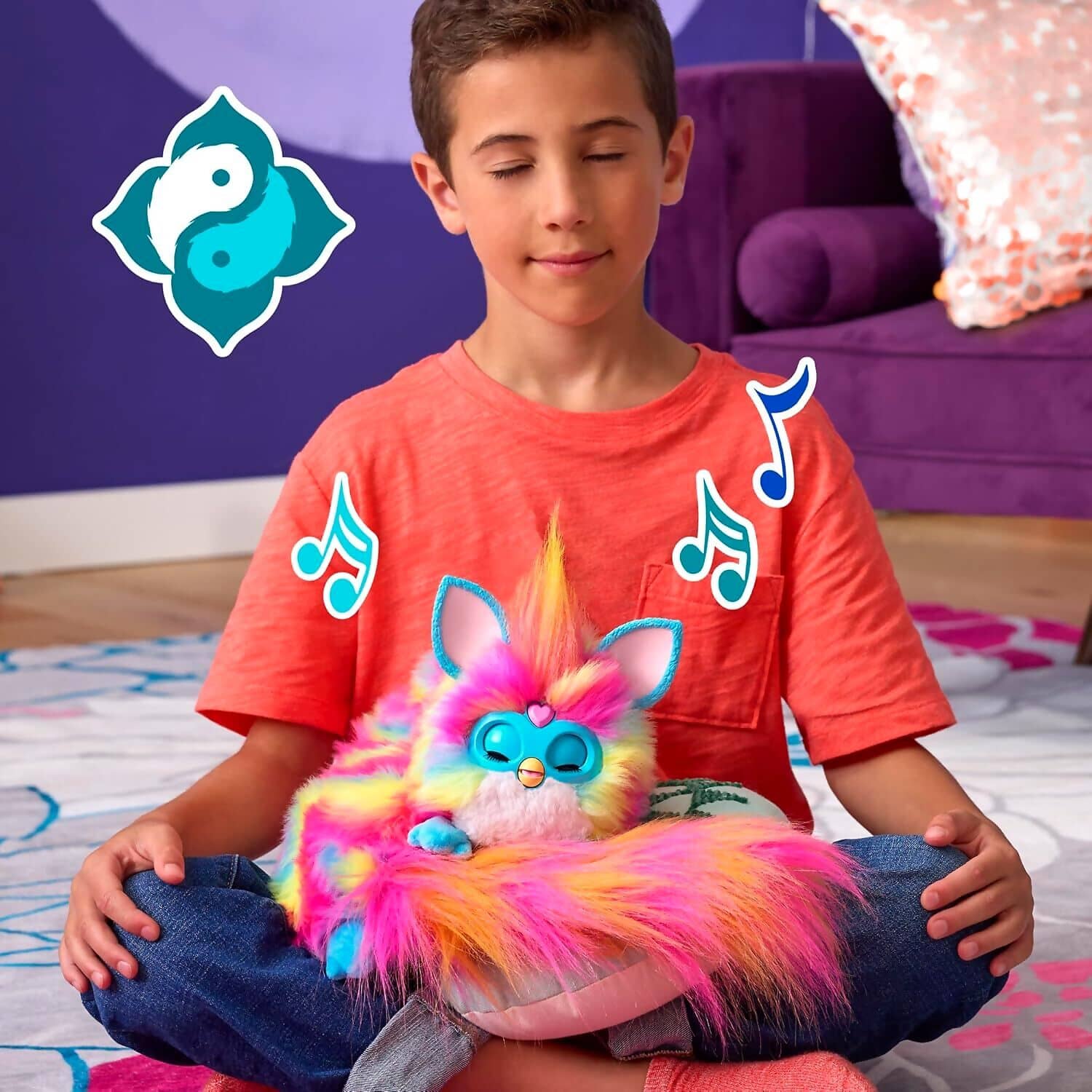 Furby - DJ Furby Rainbow Interactive Toy Plush - Hasbro