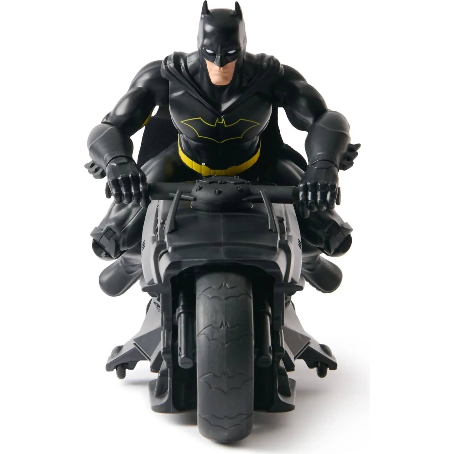 DC - Batman - RC Stealth Batcycle with 12-Inch Batman Action Figure- Spin Master