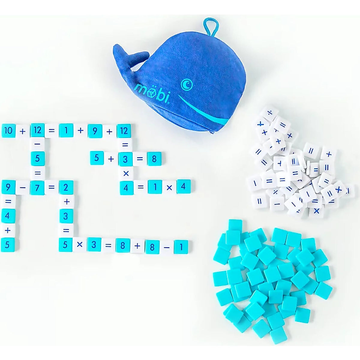 Mobi - Number Tile Game in a Whale Travel Pouch