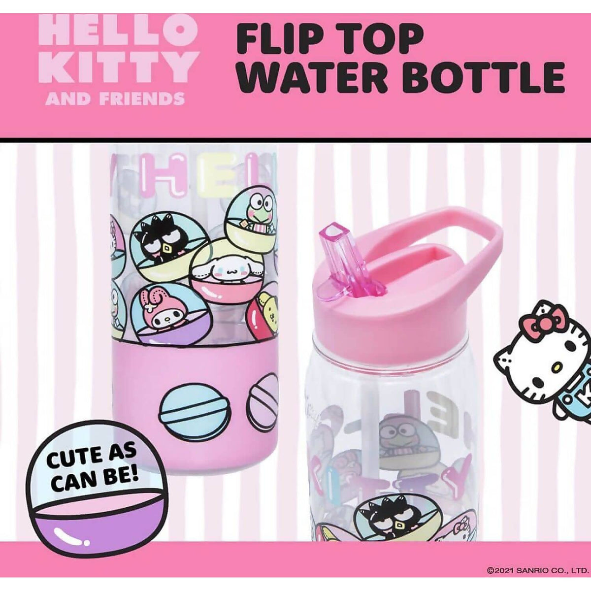 Hello Kitty - and Friends - Hello Kitty Flip Top Bottle 650ml - Jasnor