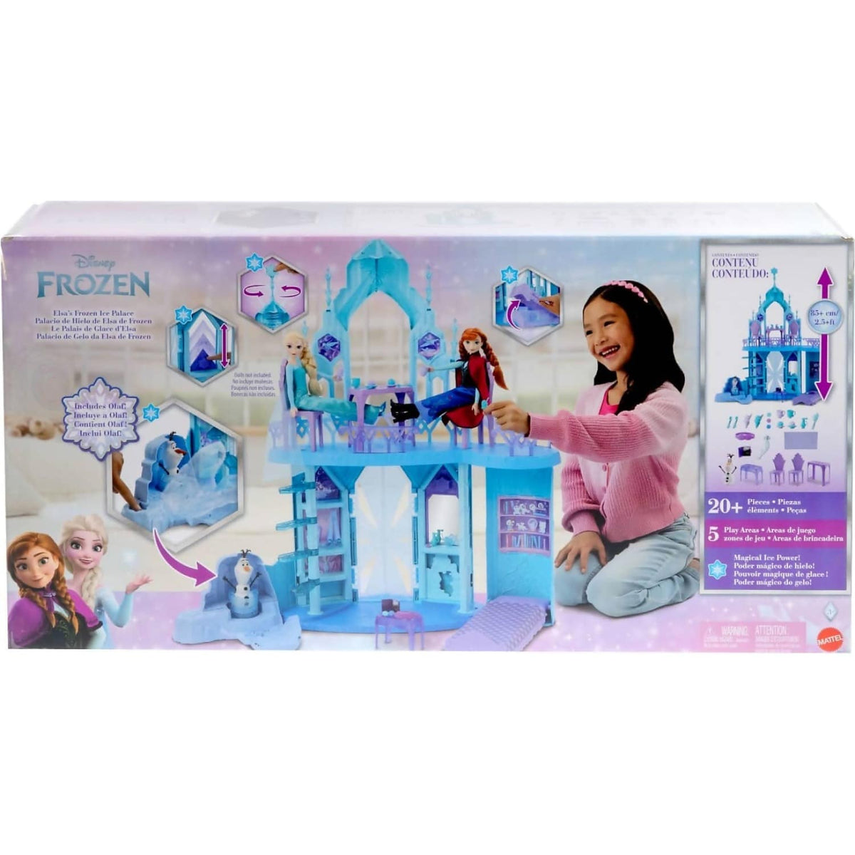 Disney Frozen - Elsa's Frozen Ice Palace Castle Playset with Olaf & Accessories - Mattel