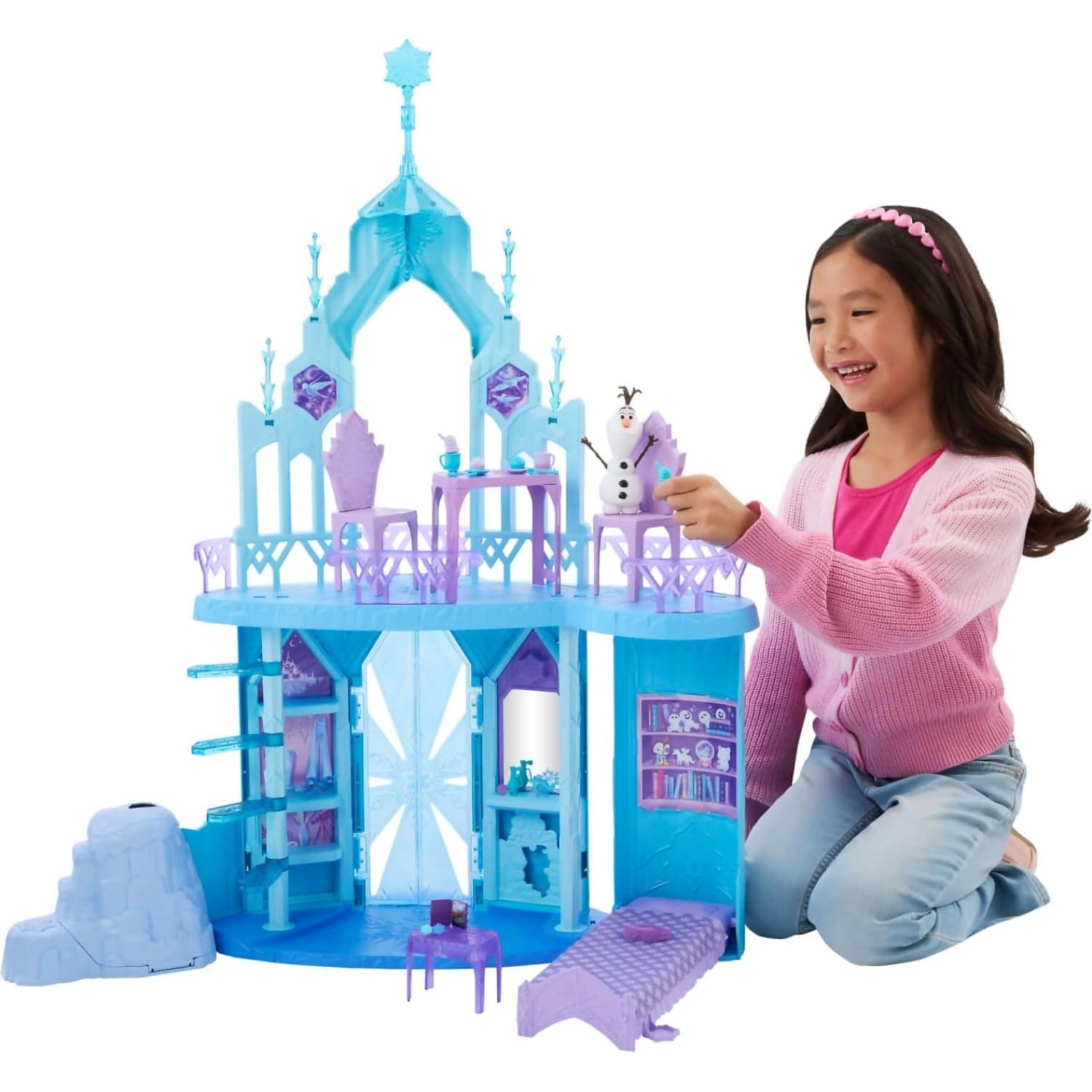 Disney Frozen - Elsa's Frozen Ice Palace Castle Playset with Olaf & Accessories - Mattel