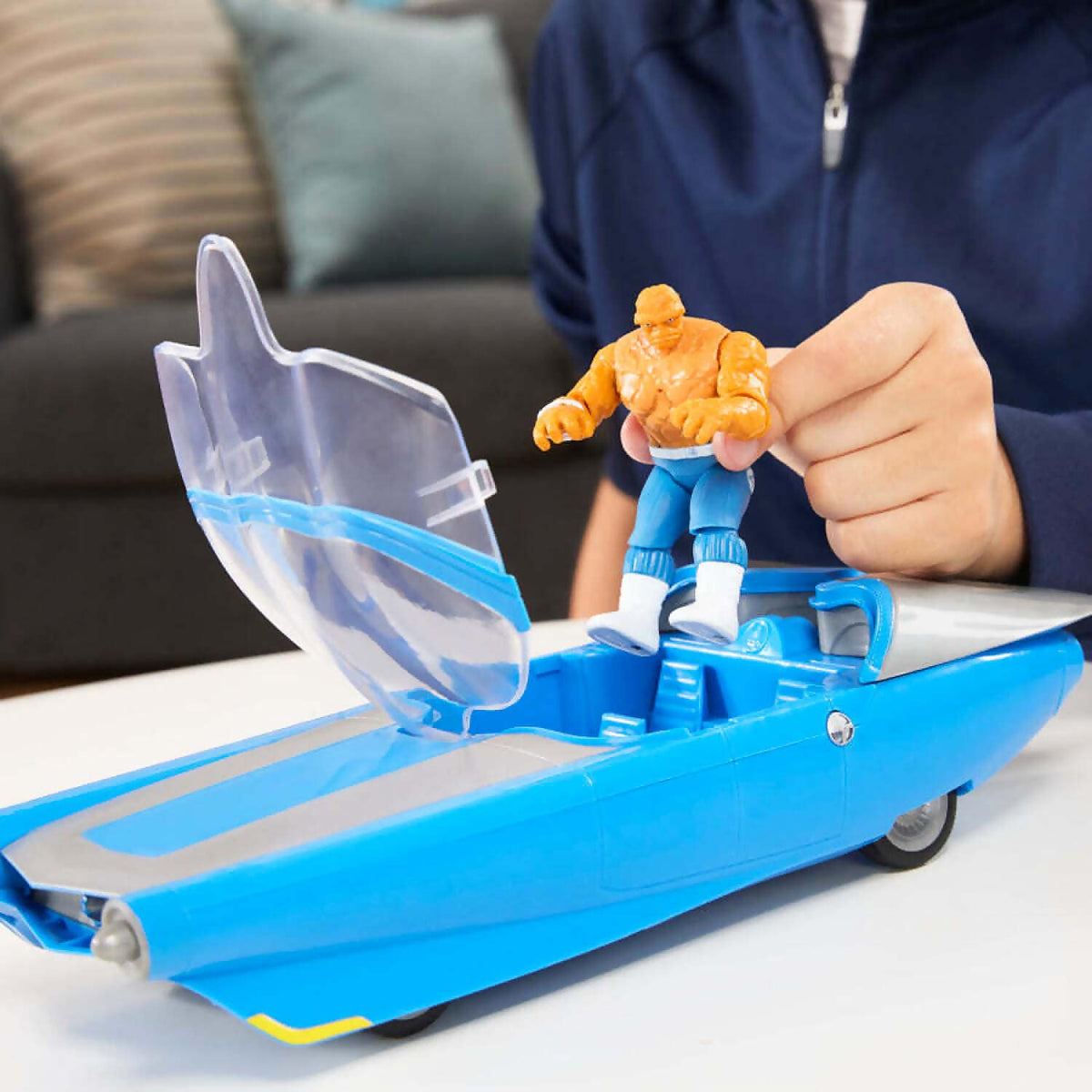Marvel - Studios The Fantastic Four: First Steps Hover & Cruise FantastiCar with The Thing Action Figure
