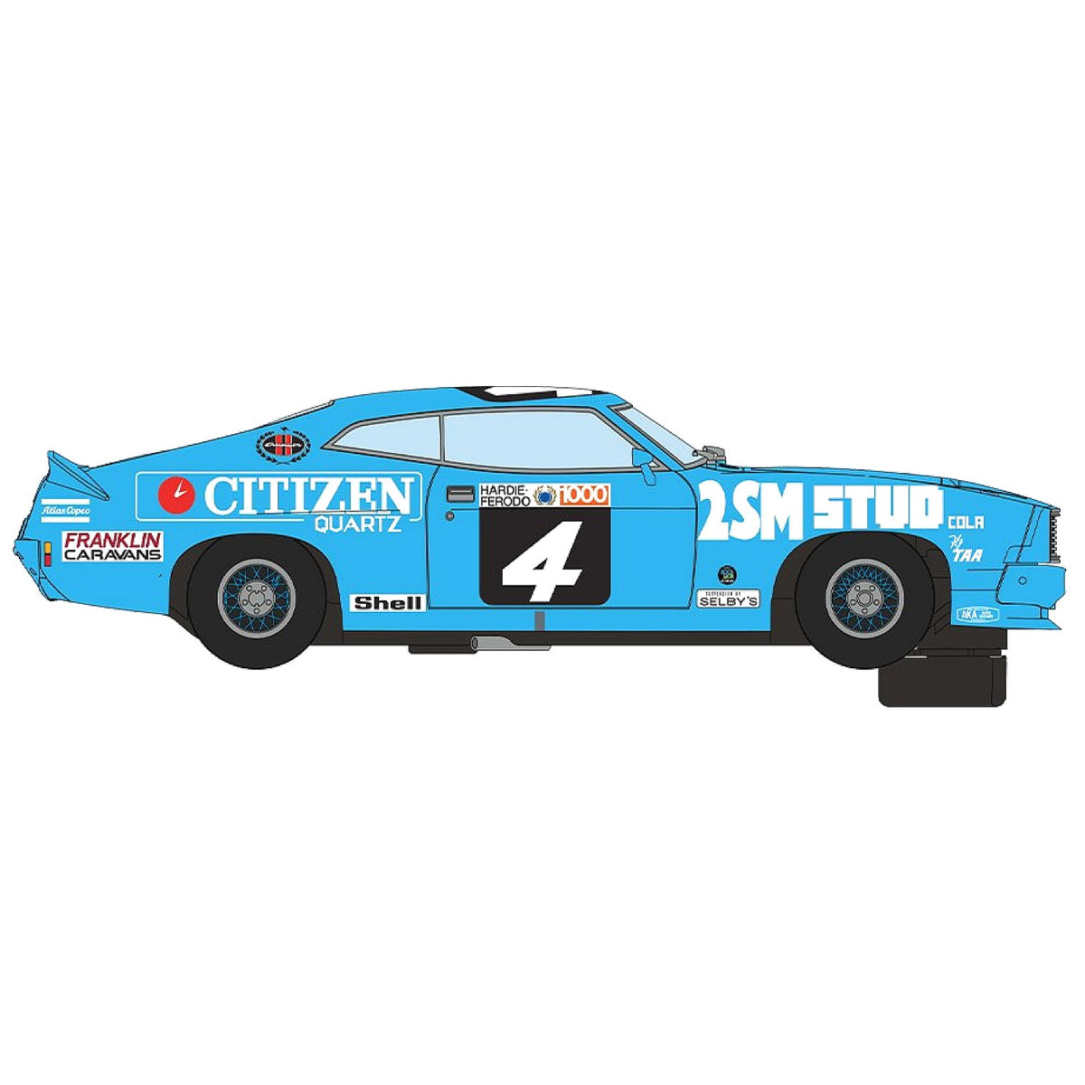 SCALEXTRIC - 1/32 FORD XC FALCON 1977 BATHURST 18TH PLACE AUS EXCLUSIVE SLOT CAR
