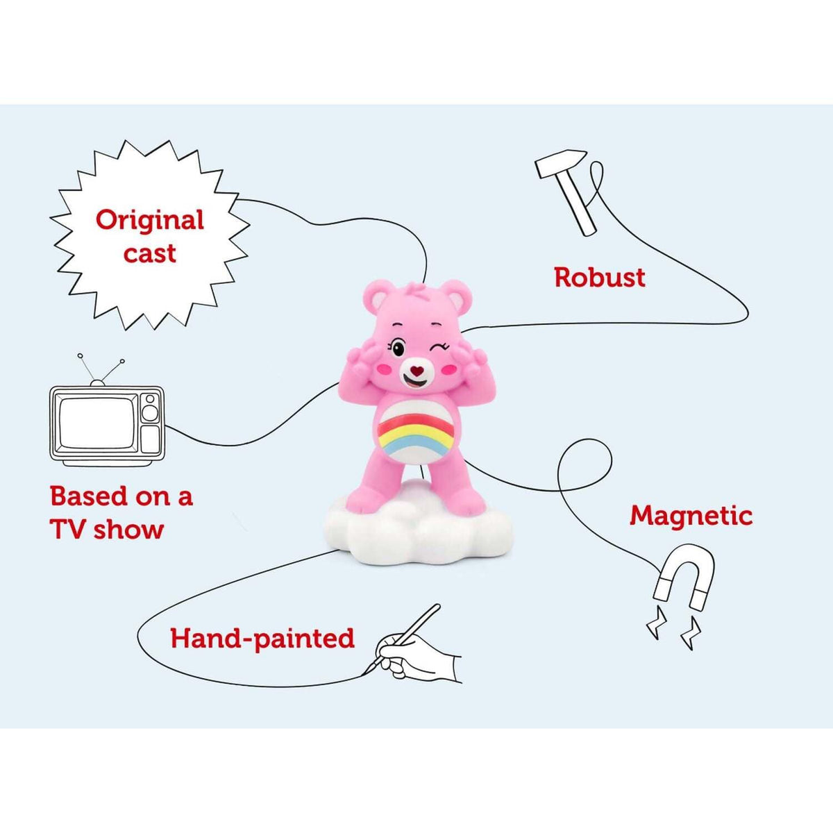Tonies - Care Bears Cheer Bear Tonie Audio Character (Toniebox Not Included)