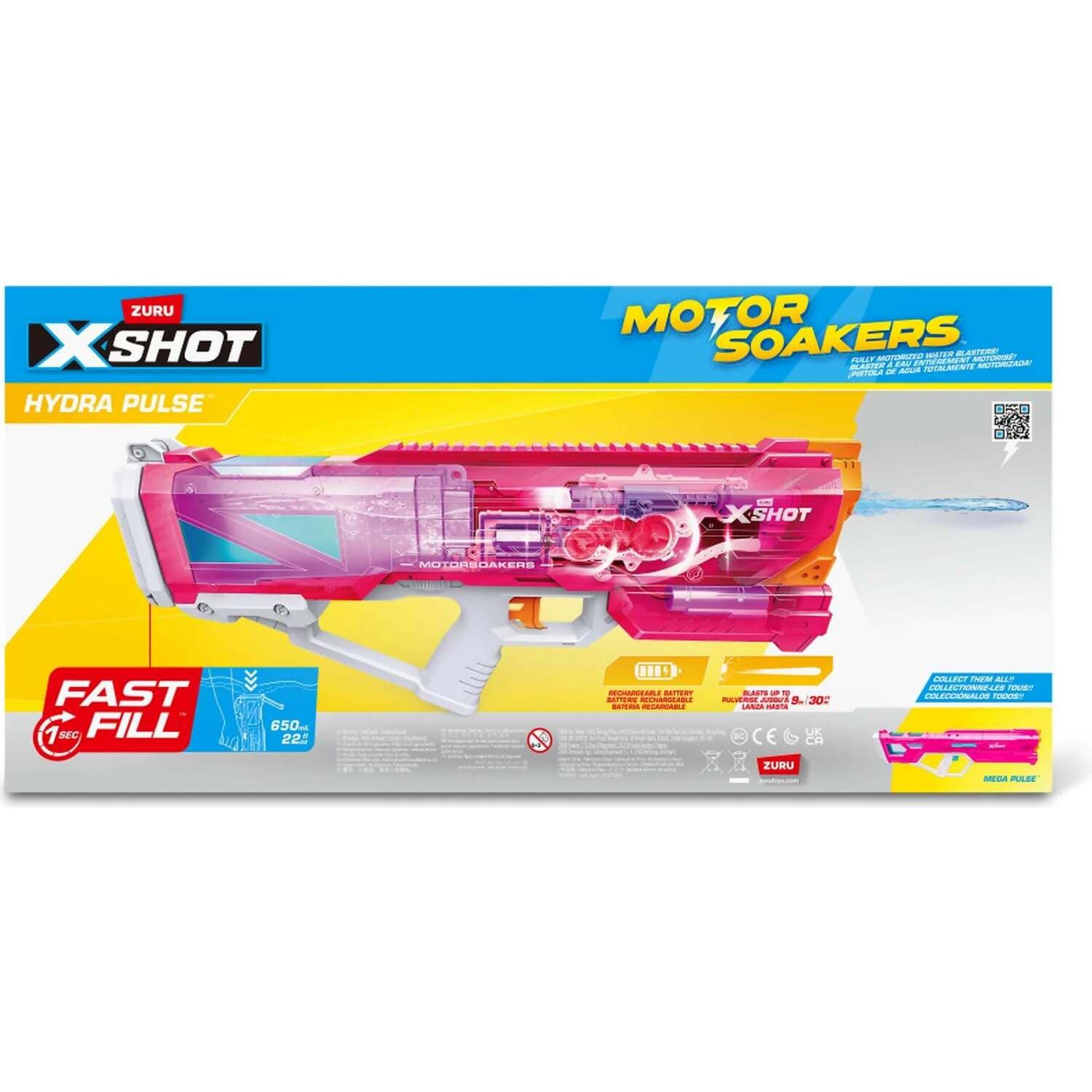 ZURU - X-Shot Motorized Fast Fill Motor Soaker - Hydra Pulse Pink