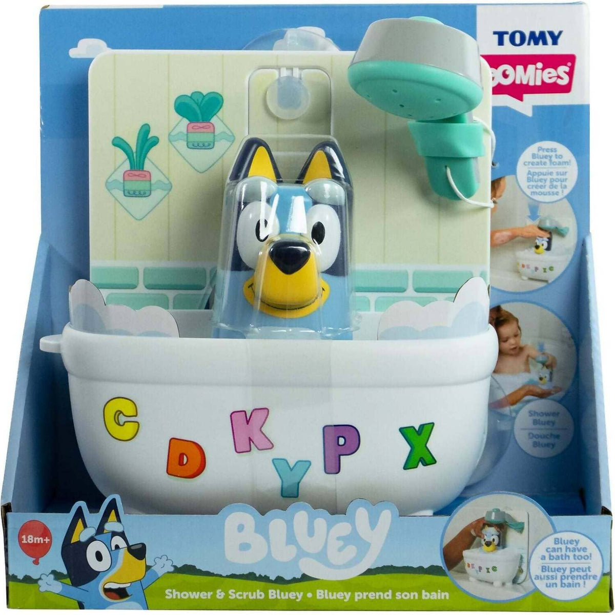 TOMY - Toomies Bluey Shower & Scrub Bath Set